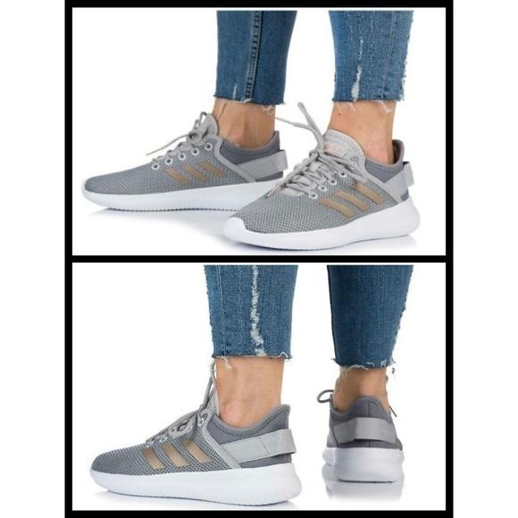 💕ADIDAS💕 Cloadfoam QT Flex 3-Stripes Sneakers Gray 8.5 New in Box (No Lid) - Picture 1 of 8